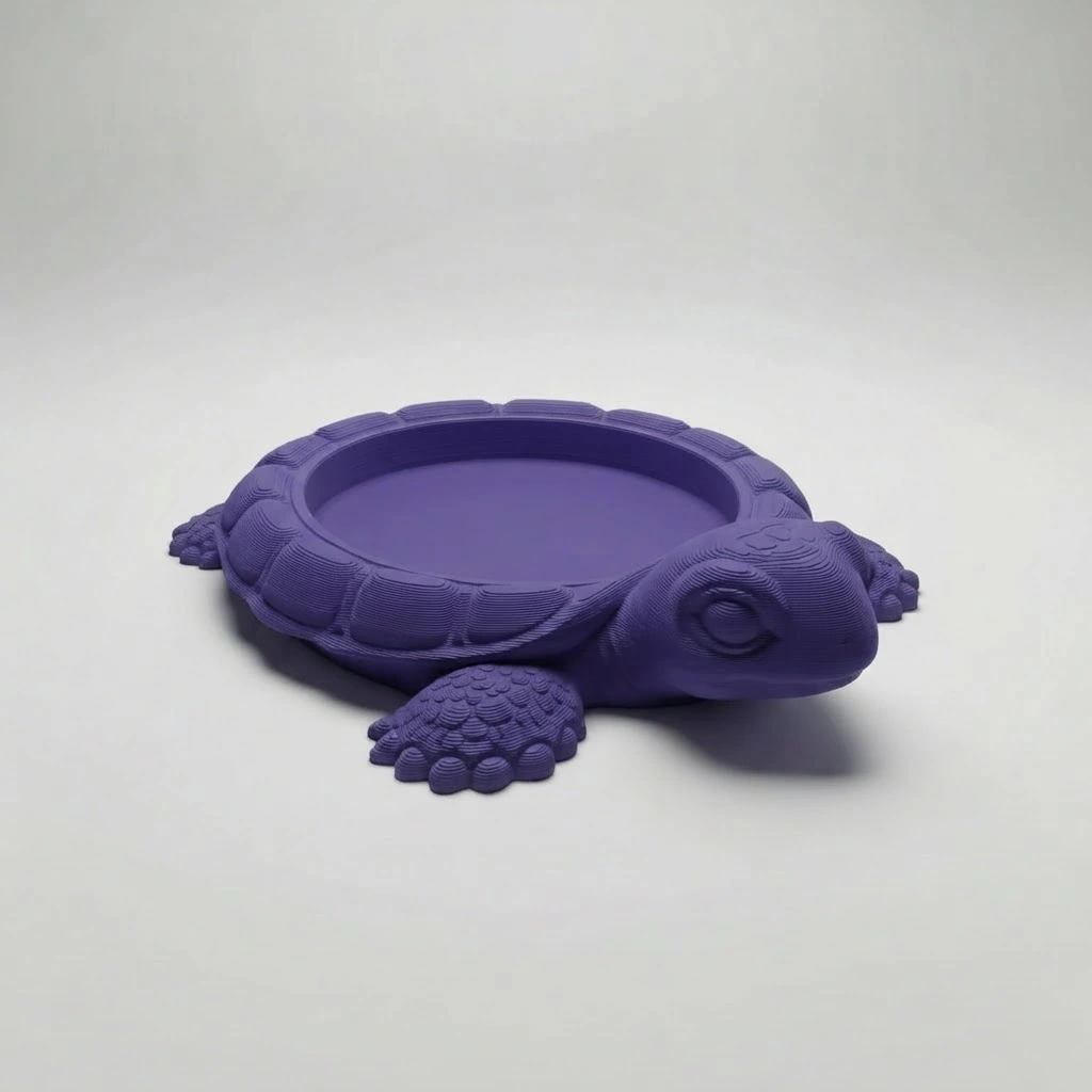 Organizator Decorativ Broască Țestoasă, Suport Tavă pentru Obiecte Mici - culoare Mov, imprimare 3D Vibecraft