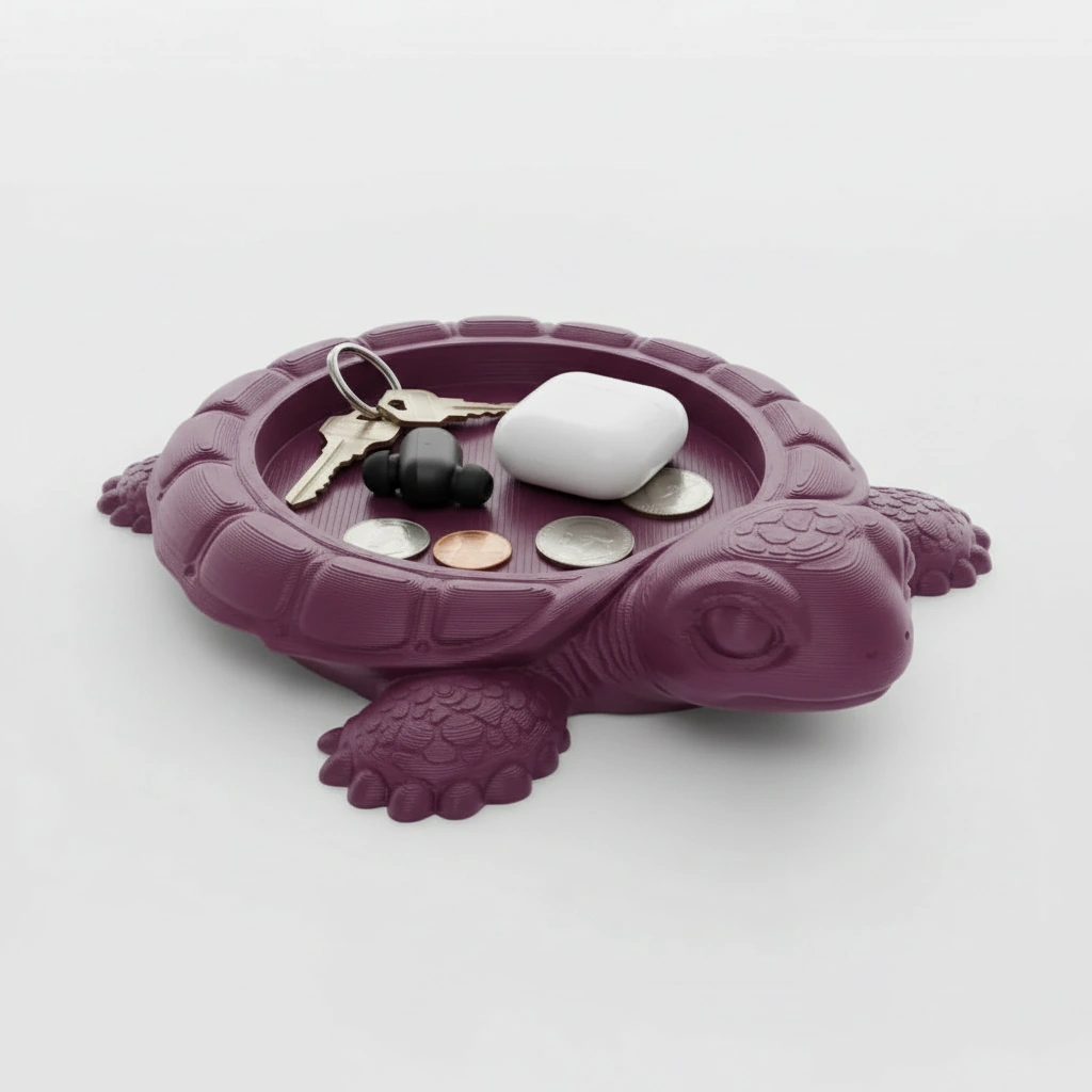 Organizator Decorativ Broască Țestoasă, Suport Tavă pentru Obiecte Mici - culoare Roșu, imprimare 3D Vibecraft