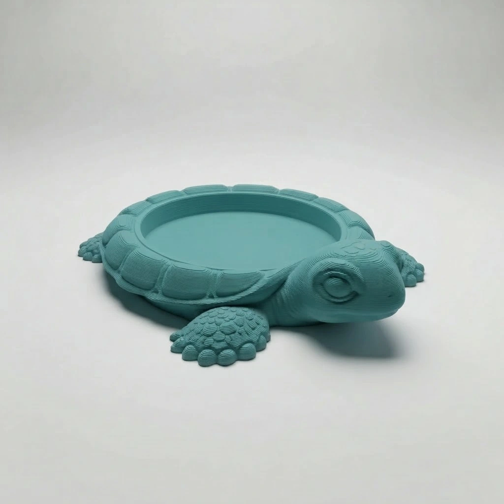 Organizator Decorativ Broască Țestoasă, Suport Tavă pentru Obiecte Mici - culoare Albastru verzui, imprimare 3D Vibecraft