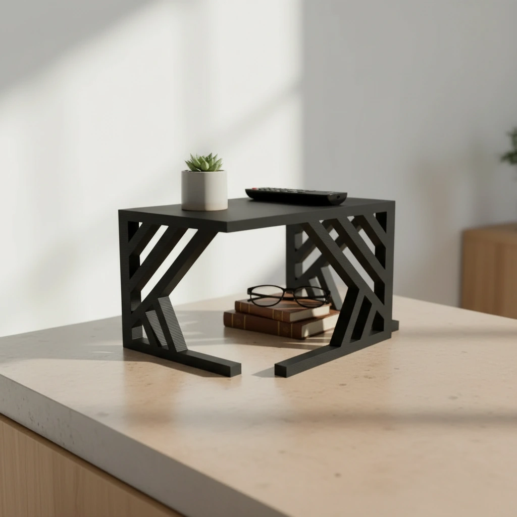Raft Organizator Etajerat Universal pentru Obiecte Mici - Negru compozit mat, imprimare 3D Vibecraft