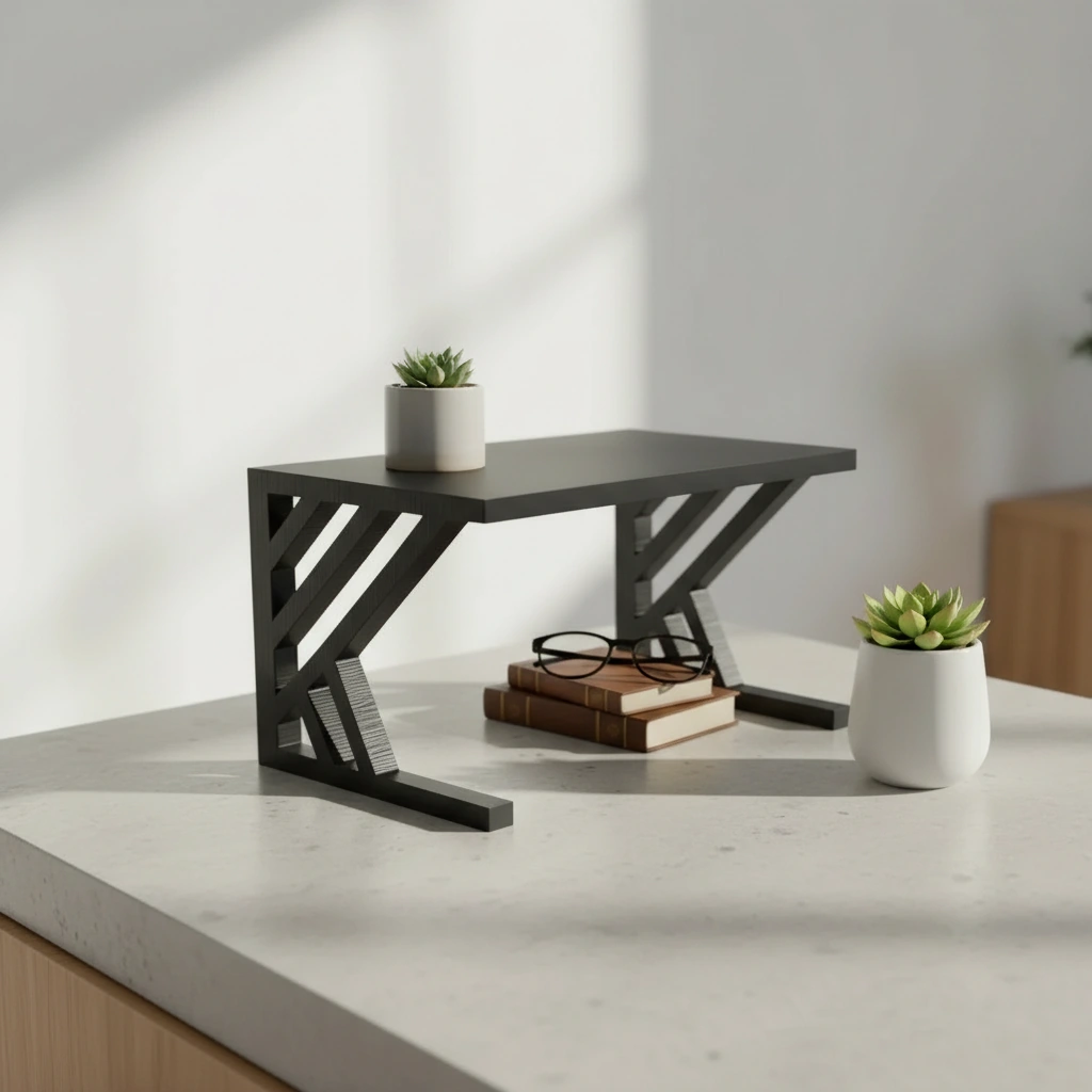Raft Organizator Etajerat Universal pentru Obiecte Mici - Negru compozit mat, imprimare 3D Vibecraft