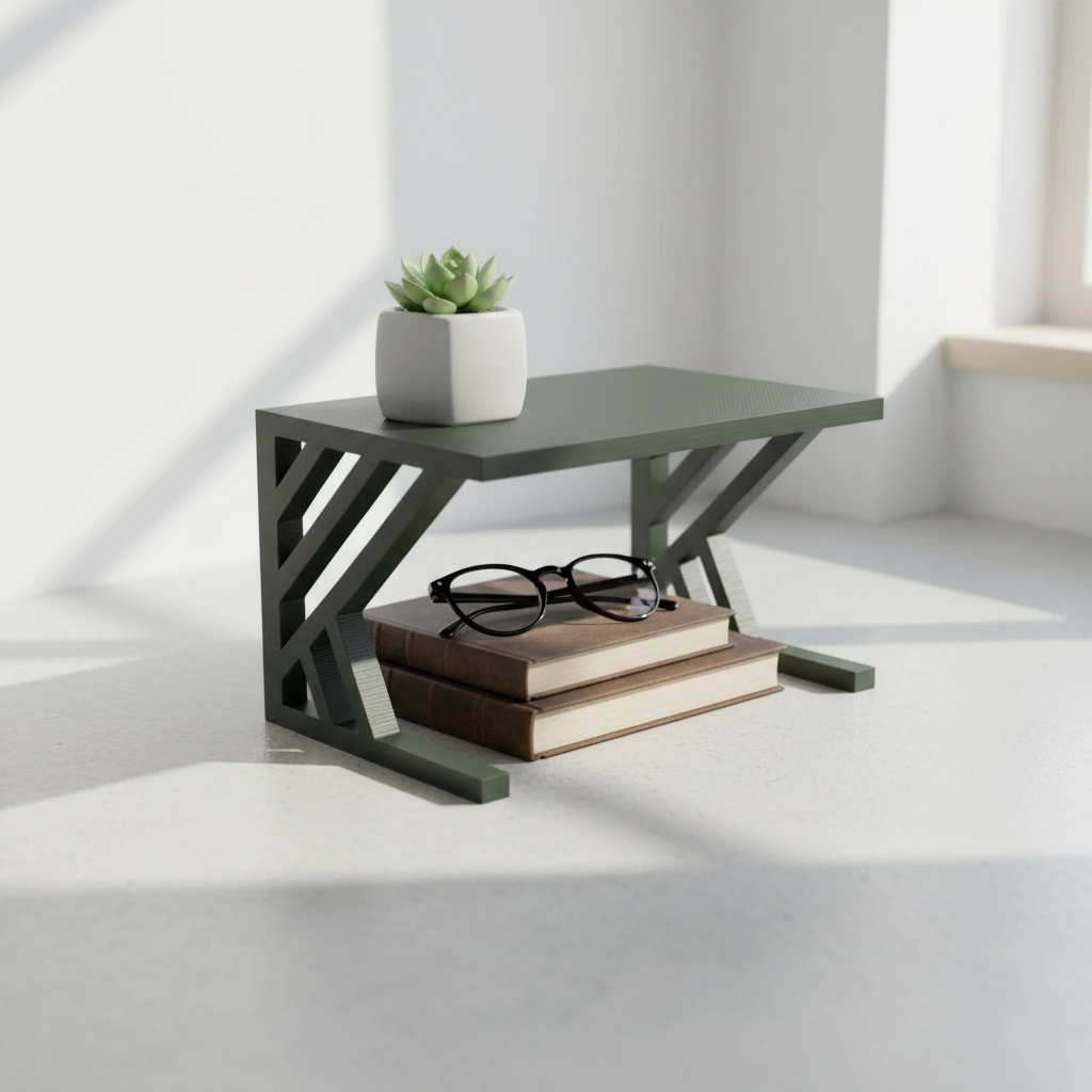 Raft Organizator Etajerat Universal pentru Obiecte Mici - Olive green compozit mat, imprimare 3D Vibecraft