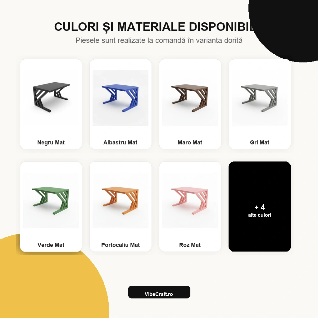 Raft Organizator Etajerat Universal pentru Obiecte Mici - paleta de culori disponibile, produs imprimat 3D Vibecraft