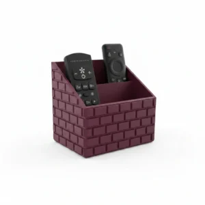 Organizator Telecomenzi cu Textură Cărămidă pentru Birou sau Masă - Purple red compozit mat, imprimare 3D Vibecraft