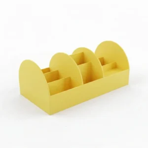 Organizator Multifuncțional cu Compartimente pentru Accesorii și Obiecte Mici - culoare Galben, imprimare 3D Vibecraft