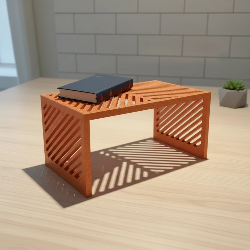 Mini Raft Suport Etajeră Organizator Multi-funcțional pentru Birou și Casă - Orange compozit mat, imprimare 3D Vibecraft