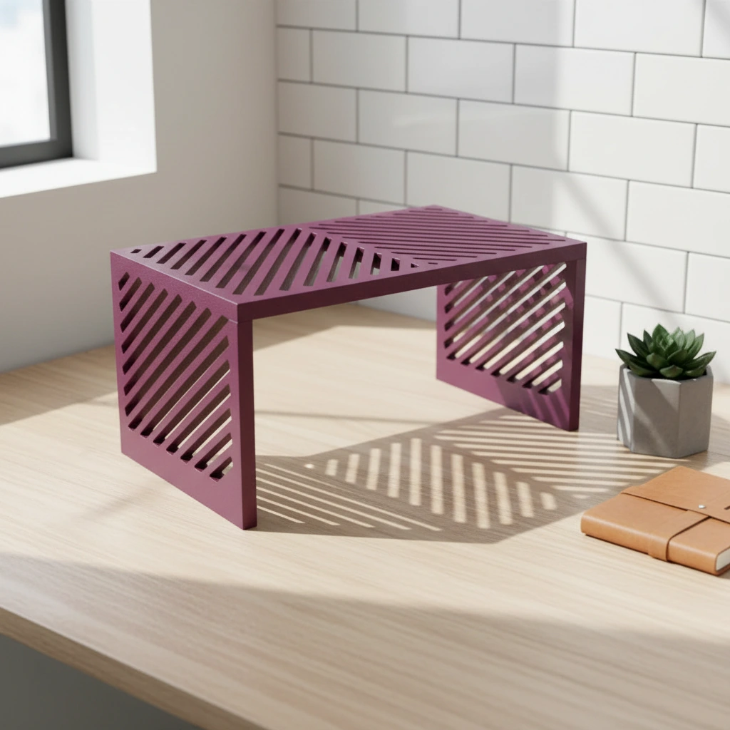 Mini Raft Suport Etajeră Organizator Multi-funcțional pentru Birou și Casă - Purple red compozit mat, imprimare 3D Vibecraft