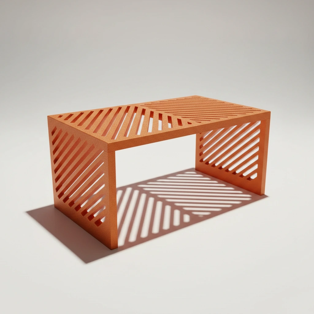Mini Raft Suport Etajeră Organizator Multi-funcțional pentru Birou și Casă - culoare Portocaliu, imprimare 3D Vibecraft