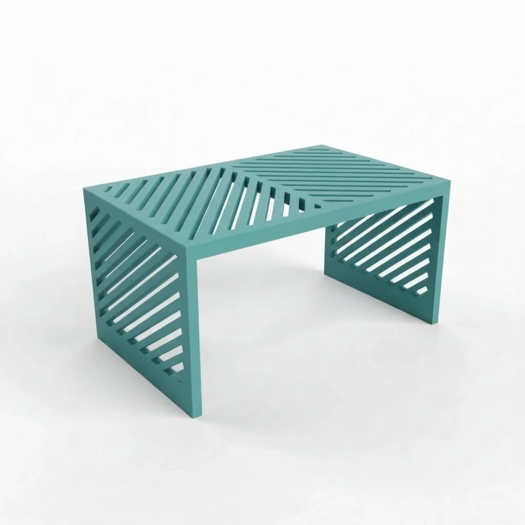 Mini Raft Suport Etajeră Organizator Multi-funcțional pentru Birou și Casă - culoare Albastru verzui, imprimare 3D Vibecraft