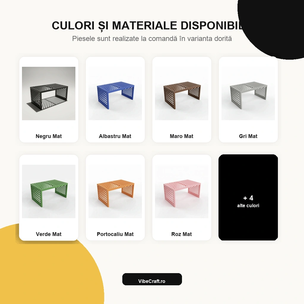Mini Raft Suport Etajeră Organizator Multi-funcțional pentru Birou și Casă - paleta de culori disponibile, produs imprimat 3D Vibecraft