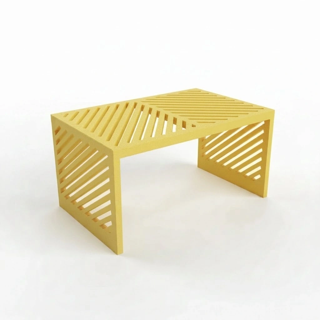 Mini Raft Suport Etajeră Organizator Multi-funcțional pentru Birou și Casă - culoare Galben, imprimare 3D Vibecraft