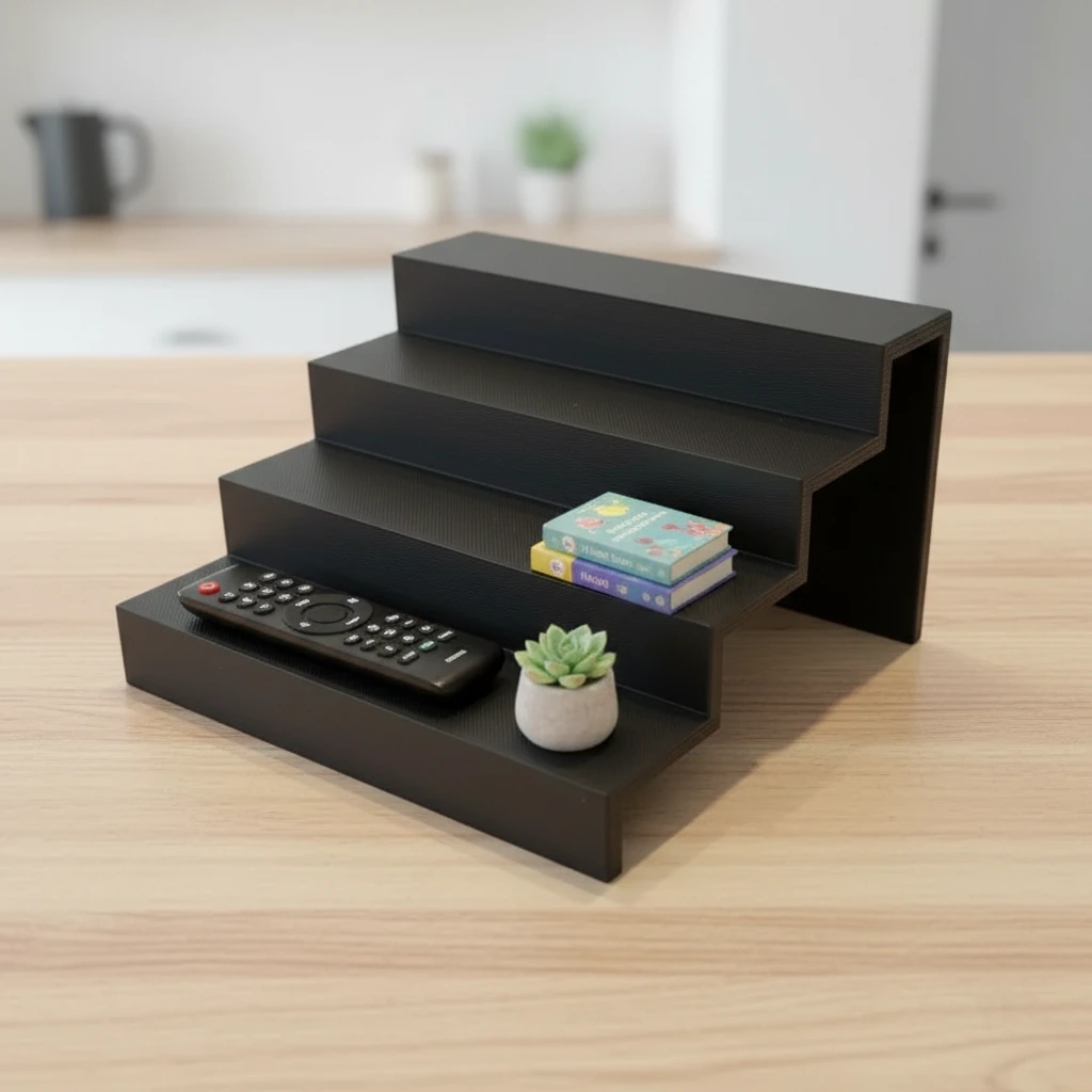 Raft Etajat Organizator Universal Suport de Expunere pentru Obiecte Mici - culoare Negru, produs imprimat 3D Vibecraft