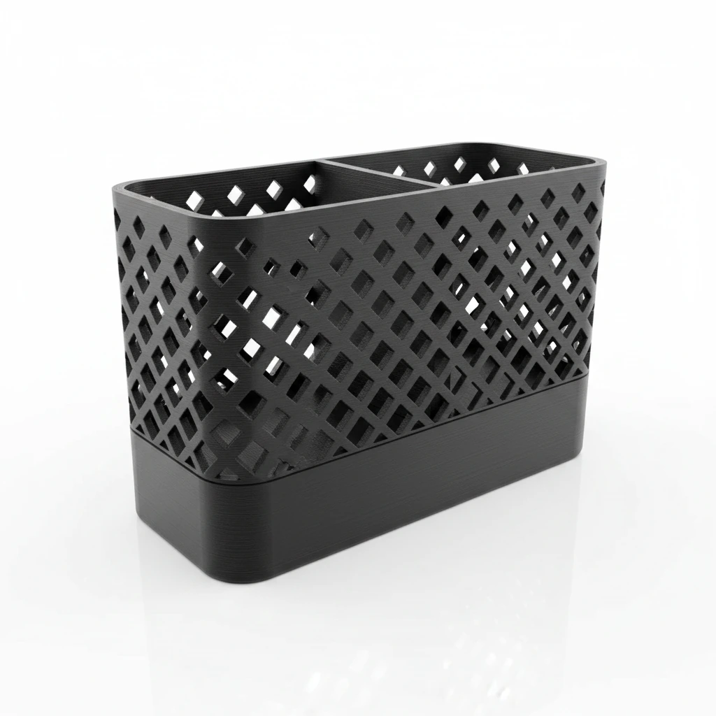 Organizator Suport Universal pentru Telecomenzi și Accesorii, Design Modern Imprimat 3D - culoare Negru, produs imprimat 3D Vibecraft
