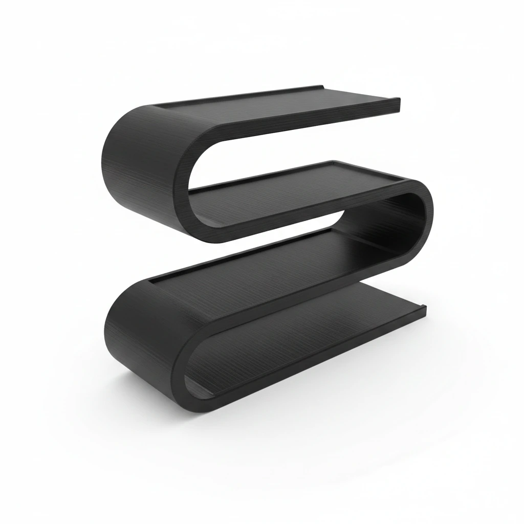 Organizator Telecomenzi Multi-Nivel Design Curat - culoare Negru, produs imprimat 3D Vibecraft