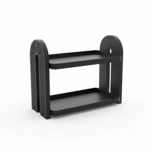 Raft Etajeră Organizator Multi-Nivel Design Arcuit Modern pentru Birou și Decor - culoare Negru, produs imprimat 3D Vibecraft