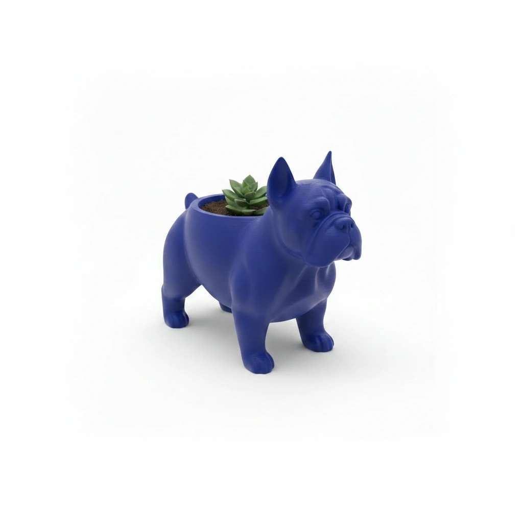 Mini Ghiveci Decorativ Animalut Imprimat 3D pentru Plante Mici si Suculente - culoare Albastru, imprimare 3D Vibecraft