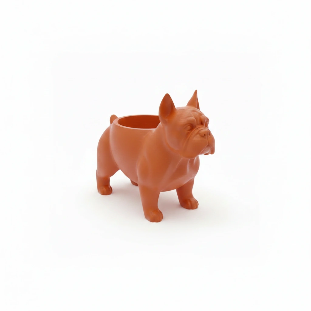 Mini Ghiveci Decorativ Animalut Imprimat 3D pentru Plante Mici si Suculente - Orange compozit mat, imprimare 3D Vibecraft
