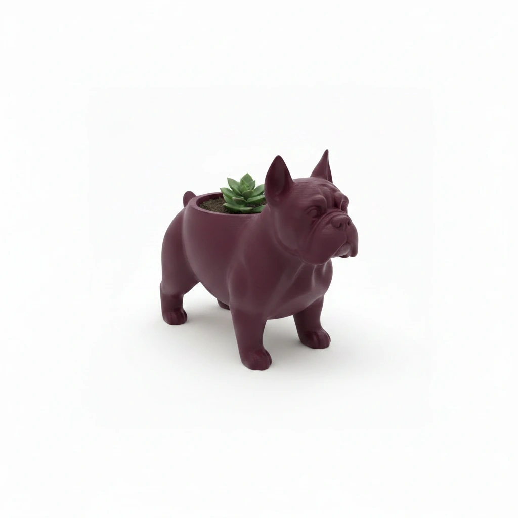 Mini Ghiveci Decorativ Animalut Imprimat 3D pentru Plante Mici si Suculente - Purple red compozit mat, imprimare 3D Vibecraft