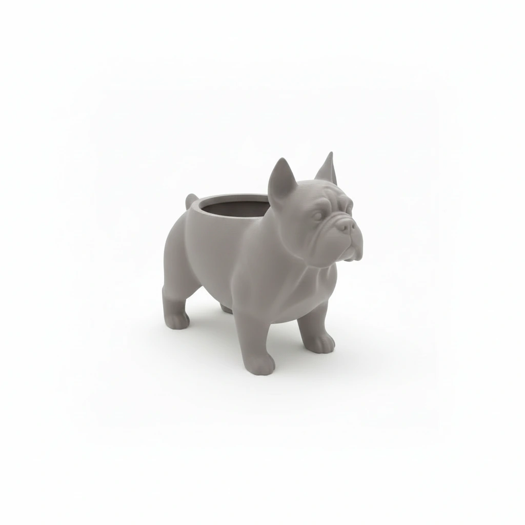Mini Ghiveci Decorativ Animalut Imprimat 3D pentru Plante Mici si Suculente - culoare Gri, imprimare 3D Vibecraft