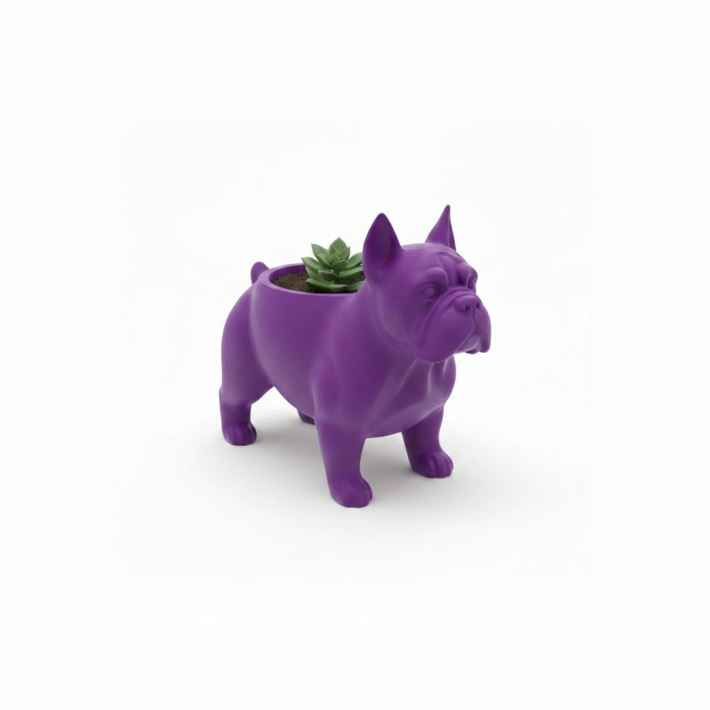 Mini Ghiveci Decorativ Animalut Imprimat 3D pentru Plante Mici si Suculente - culoare Mov, imprimare 3D Vibecraft