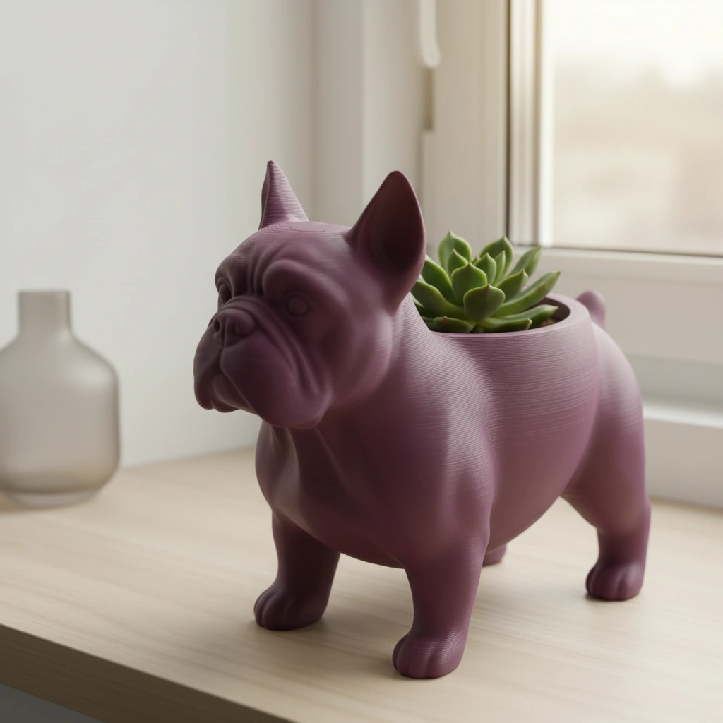Mini Ghiveci Decorativ Animalut Imprimat 3D pentru Plante Mici si Suculente - culoare Roșu, imprimare 3D Vibecraft