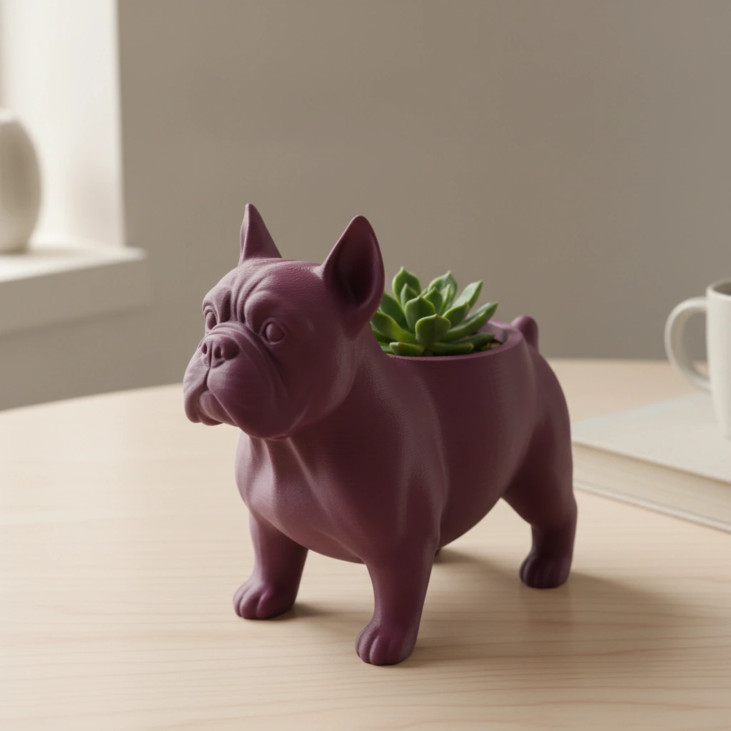 Mini Ghiveci Decorativ Animalut Imprimat 3D pentru Plante Mici si Suculente - culoare Roșu, imprimare 3D Vibecraft