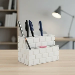 Organizator Suport Telecomenzi Design Modern pentru Birou și Living - culoare Alb, produs imprimat 3D Vibecraft