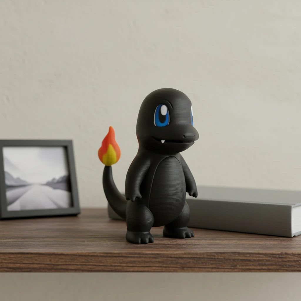 Figurină Decorativă Scenă Umoristică cu Personaj Stilizat - culoare Negru, produs imprimat 3D Vibecraft