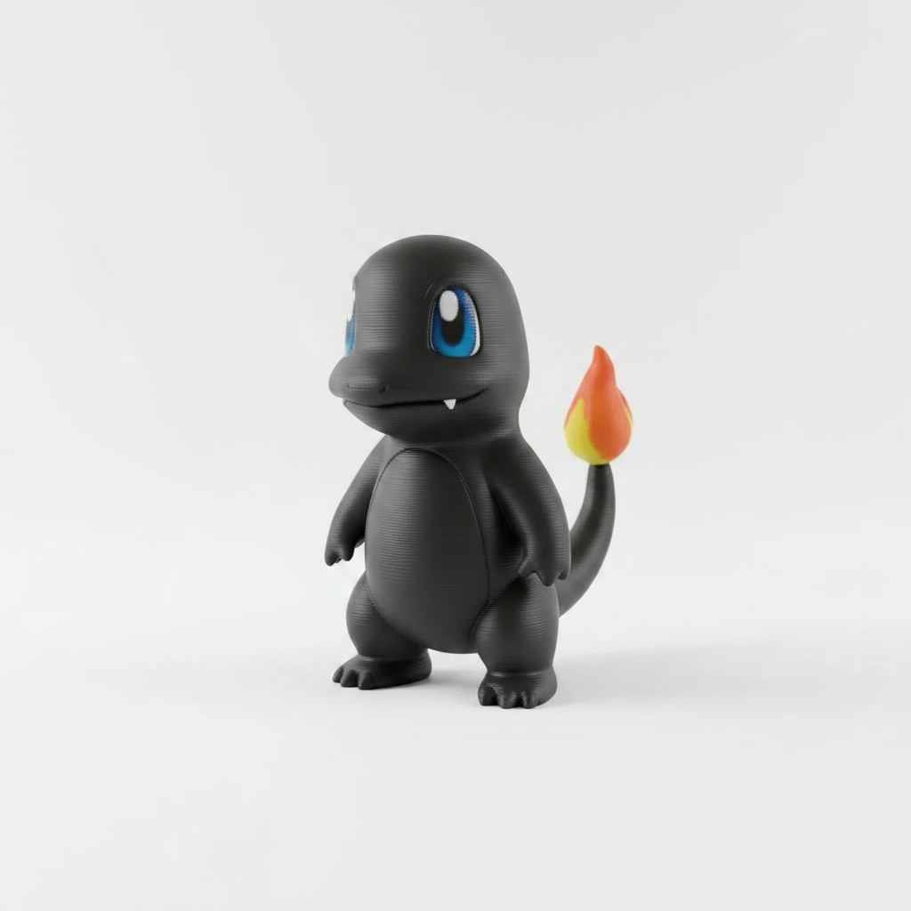 Figurină Decorativă Scenă Umoristică cu Personaj Stilizat - Negru compozit mat, imprimare 3D Vibecraft