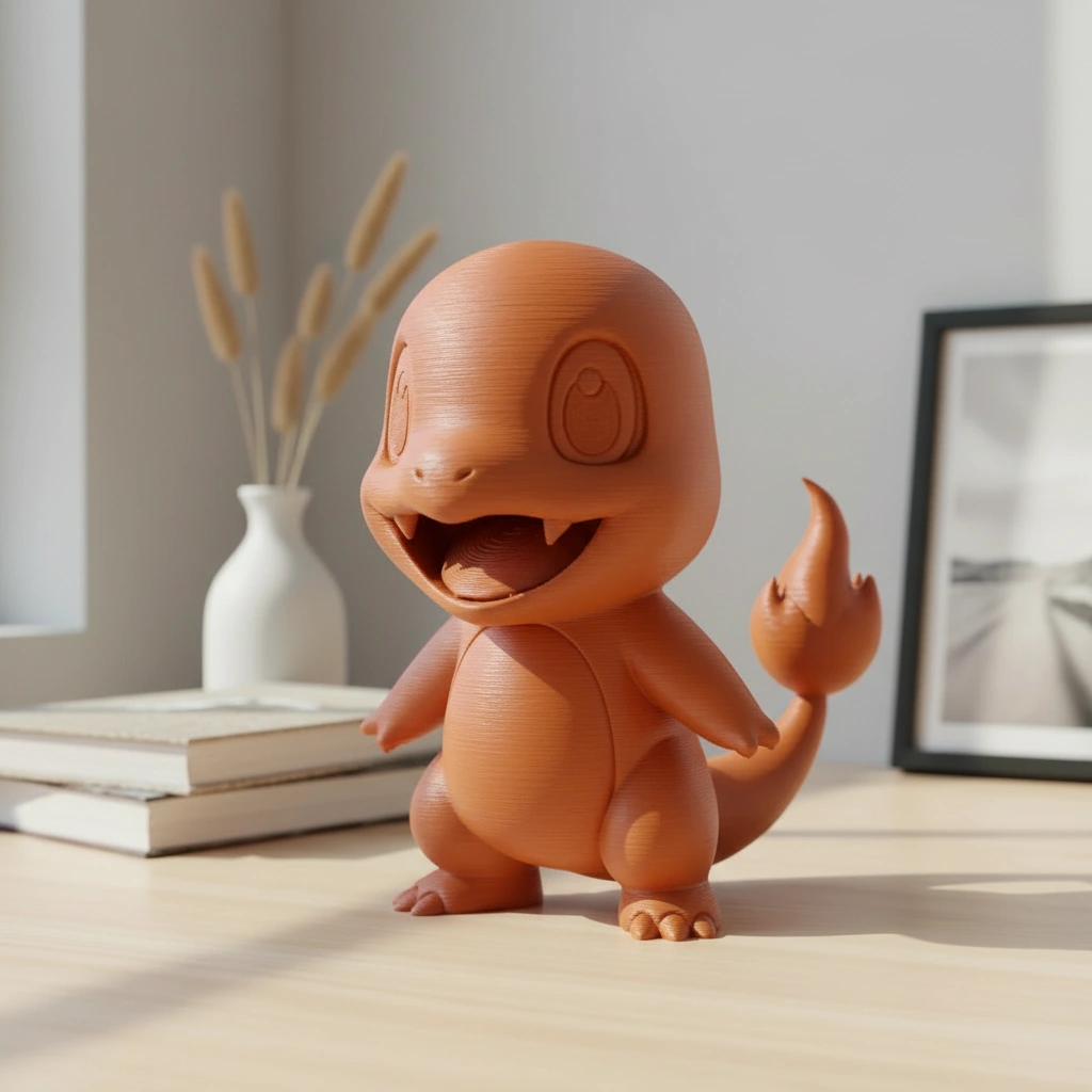Figurină Decorativă Scenă Umoristică cu Personaj Stilizat - Orange compozit mat, imprimare 3D Vibecraft