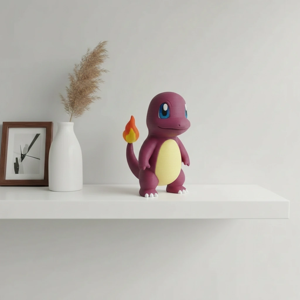 Figurină Decorativă Scenă Umoristică cu Personaj Stilizat - Purple red compozit mat, imprimare 3D Vibecraft