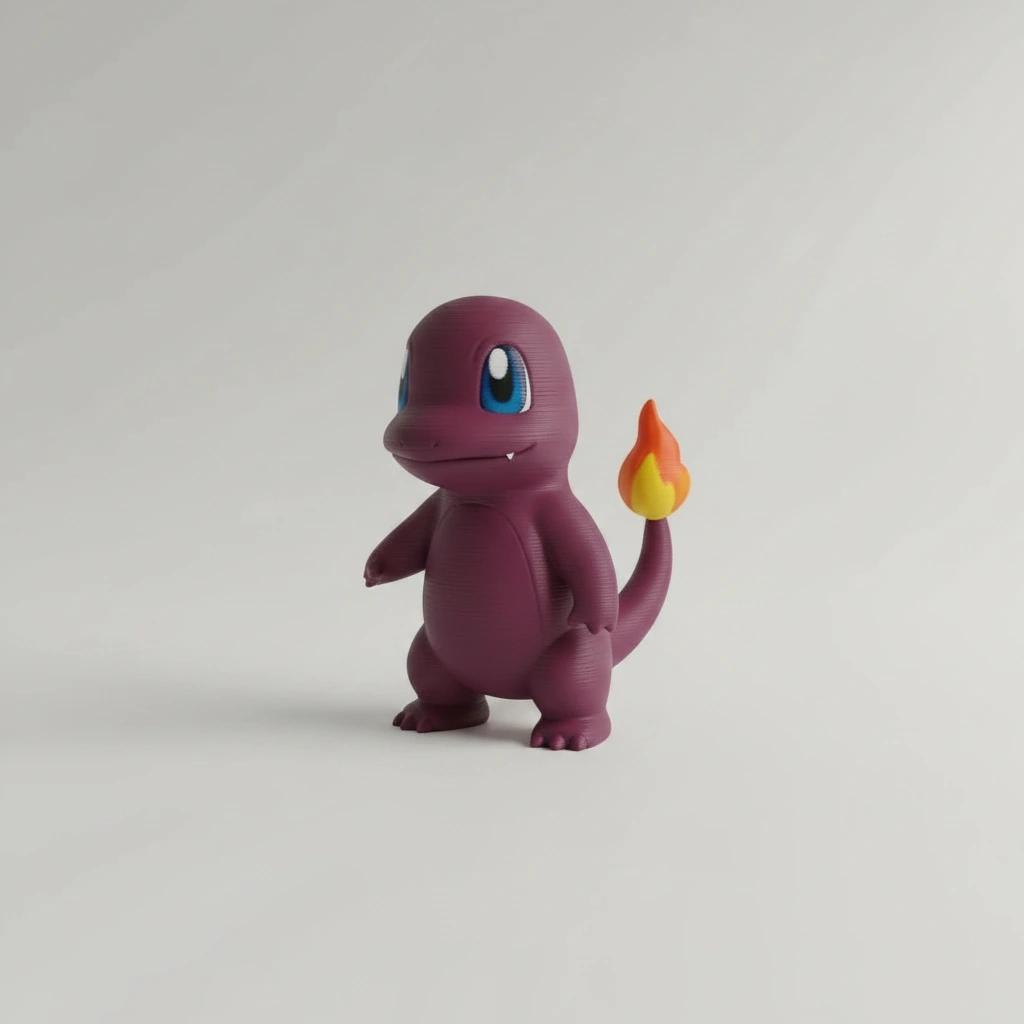 Figurină Decorativă Scenă Umoristică cu Personaj Stilizat - Purple red compozit mat, imprimare 3D Vibecraft