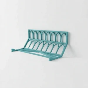 Panou Decorativ de Perete Arhitectural Imprimat 3D - culoare Albastru verzui, imprimare 3D Vibecraft