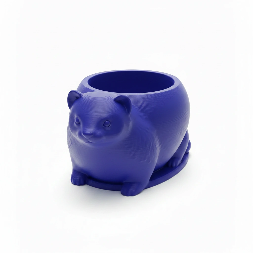 Mini Ghiveci Decorativ Animalut Tip Dihor Imprimat 3D - culoare Albastru, imprimare 3D Vibecraft
