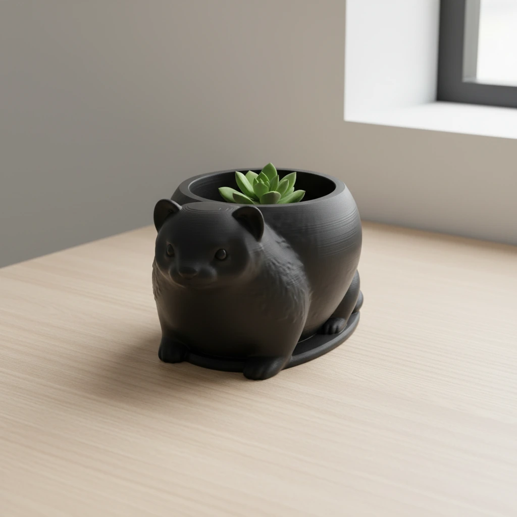 Mini Ghiveci Decorativ Animalut Tip Dihor Imprimat 3D - variante de culoare, produs imprimat 3D Vibecraft