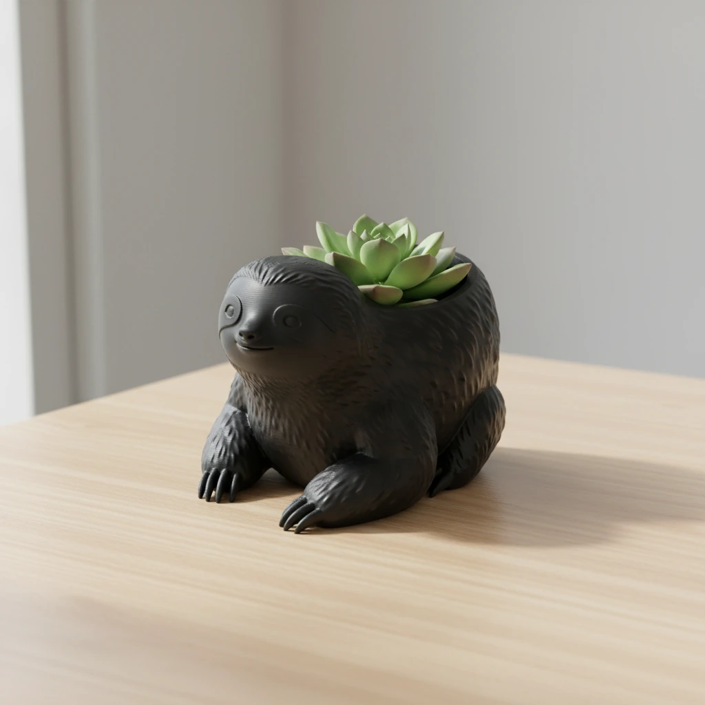Ghiveci Decorativ Animalut Lenes pentru Plante Mici Imprimat 3D - variante de culoare, produs imprimat 3D Vibecraft