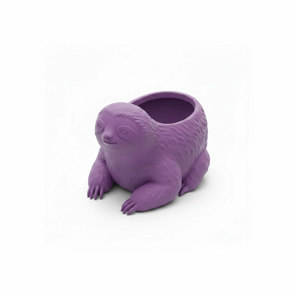 Ghiveci Decorativ Animalut Lenes pentru Plante Mici Imprimat 3D - culoare Mov, imprimare 3D Vibecraft