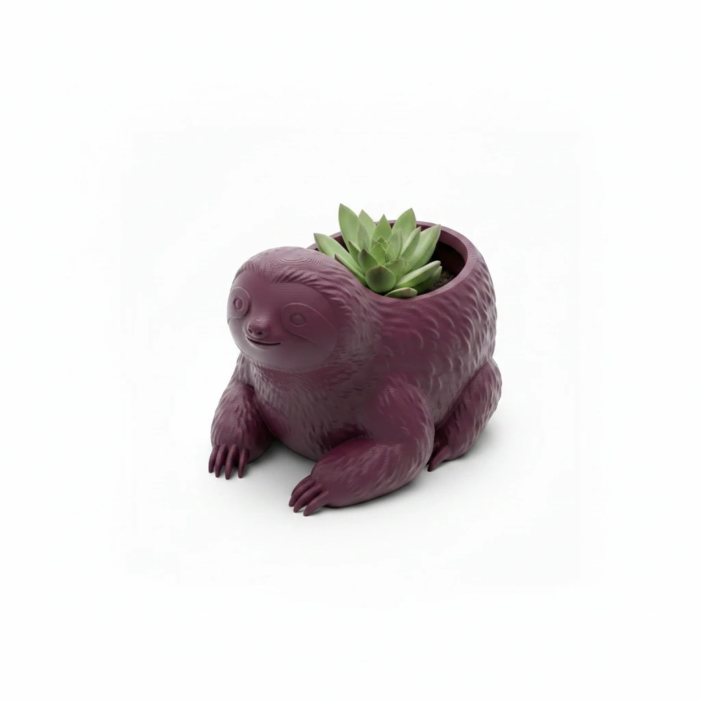 Ghiveci Decorativ Animalut Lenes pentru Plante Mici Imprimat 3D - culoare Roșu, imprimare 3D Vibecraft