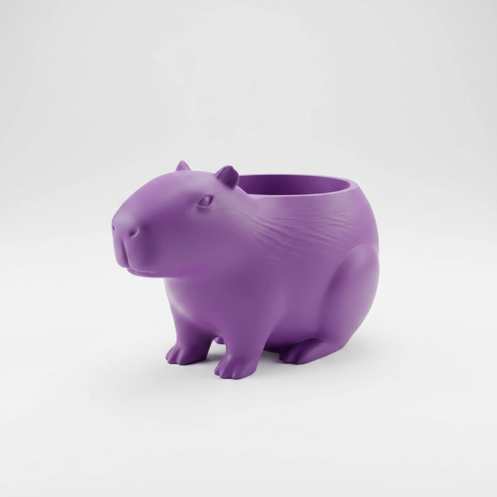 Mini Ghiveci Decorativ Capibara, Suport Plante Imprimat 3D - culoare Mov, imprimare 3D Vibecraft