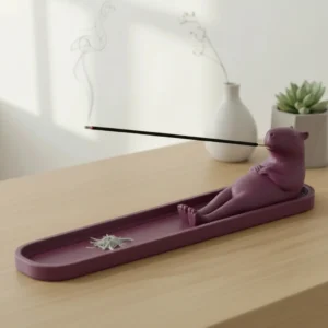 Suport Tămâie Decorativ Capybara Relaxat Imprimat 3D - Purple red compozit mat, imprimare 3D Vibecraft