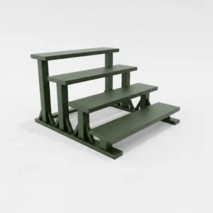 Mini Raft de Expunere Compact cu 4 Nivele - Olive green compozit mat, imprimare 3D Vibecraft