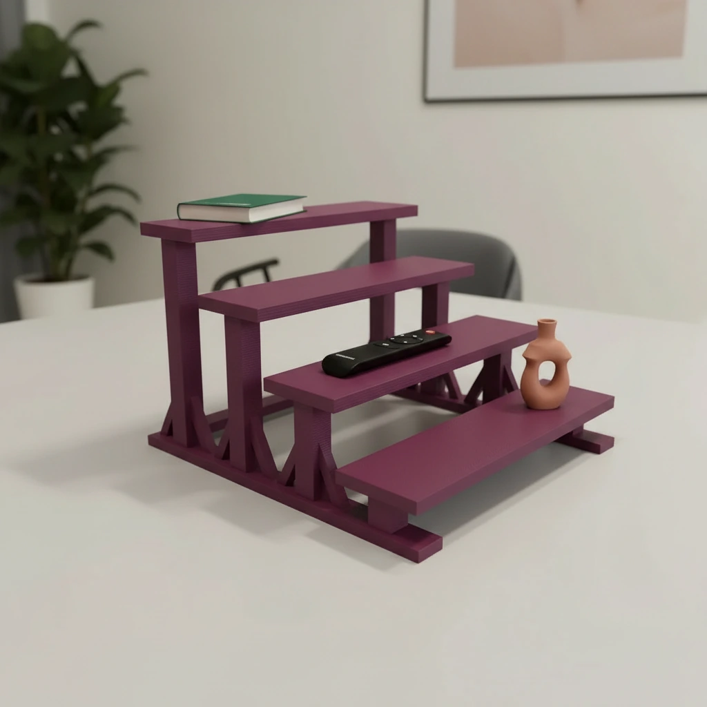 Mini Raft de Expunere Compact cu 4 Nivele - Purple red compozit mat, imprimare 3D Vibecraft