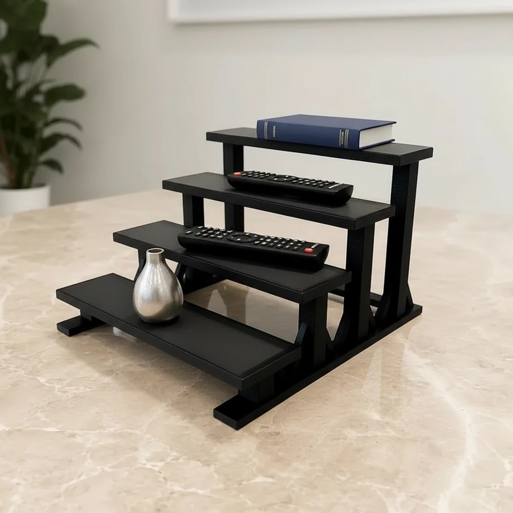 Mini Raft de Expunere Compact cu 4 Nivele - variante de culoare, produs imprimat 3D Vibecraft