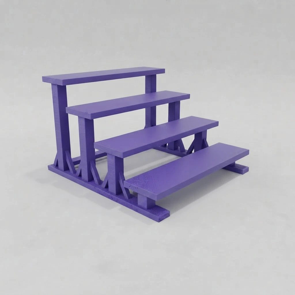 Mini Raft de Expunere Compact cu 4 Nivele - culoare Mov, imprimare 3D Vibecraft