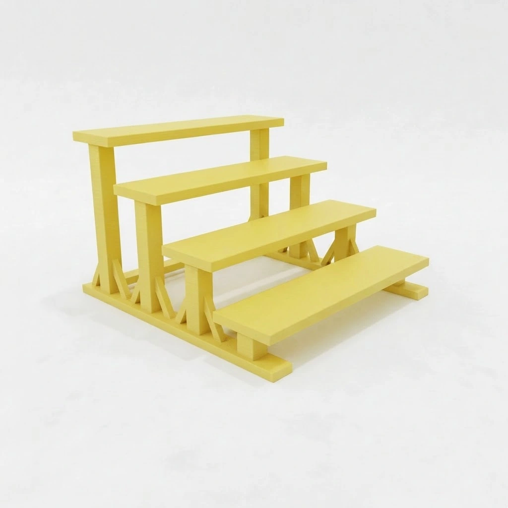 Mini Raft de Expunere Compact cu 4 Nivele - culoare Galben, imprimare 3D Vibecraft