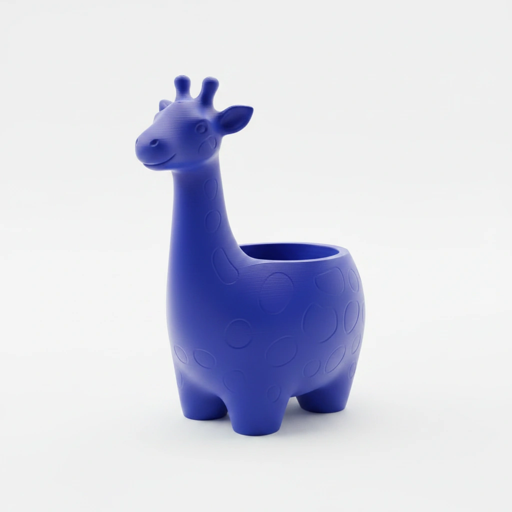 Ghiveci Decorativ Imprimat 3D cu Design Girafa pentru Plante Mici - culoare Albastru, imprimare 3D Vibecraft