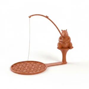Suport plic ceai capybara imprimat 3D, accesoriu pentru infuzare - Orange compozit mat, imprimare 3D Vibecraft