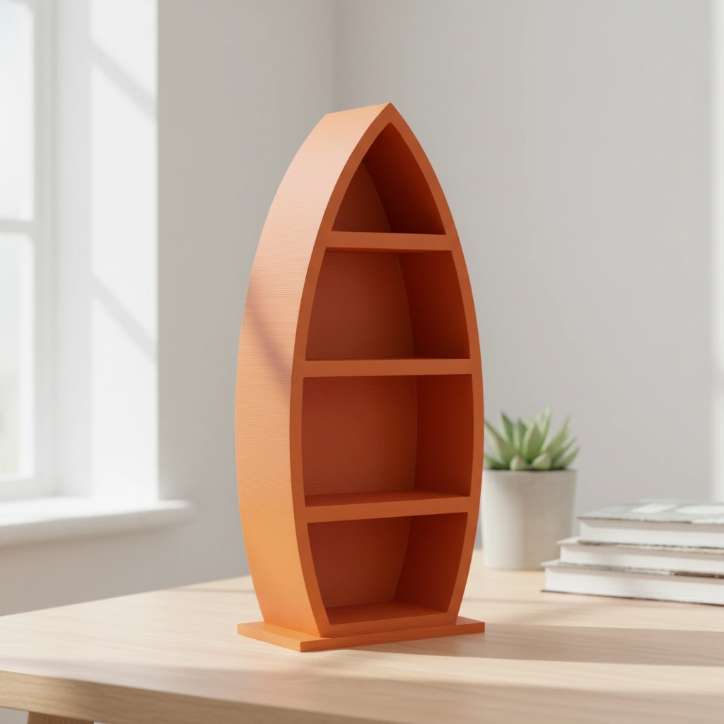 Figurină Decorativă Cactus Yoga, Accent Relaxant pentru Spațiu - Orange compozit mat, imprimare 3D Vibecraft