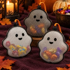Set 3 recipiente fantomă Halloween 10×10 cm fiecare pentru bomboane - imagine produs, produs imprimat 3D Vibecraft