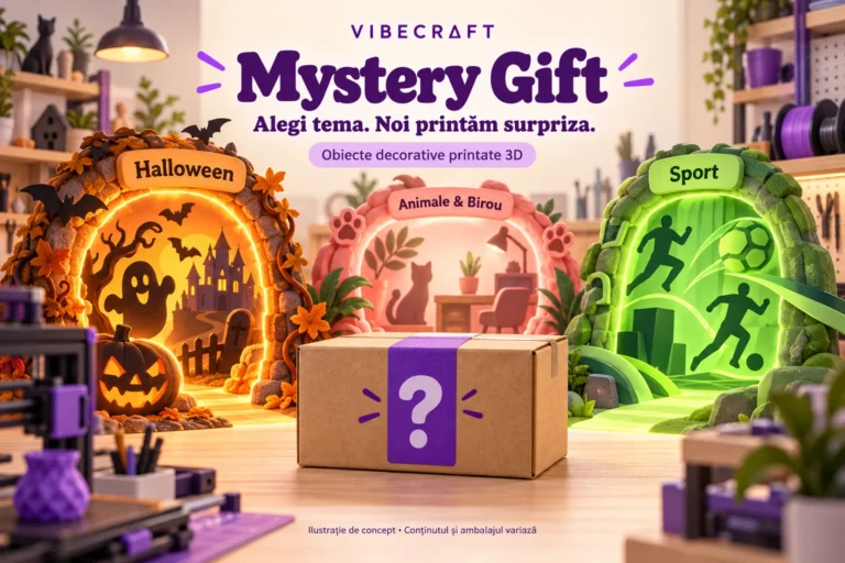 Mystery Gift Vibecraft - ilustrație AI de concept; conținutul și ambalajul variază